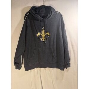 New Orleans Saints OTS Hoodie Mens XXL Gray Fleur De Lis NFL Pullover Sweatshirt